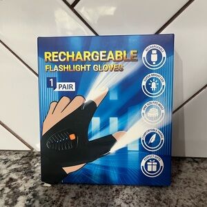 Rechargeable Black Flashlight Gloves